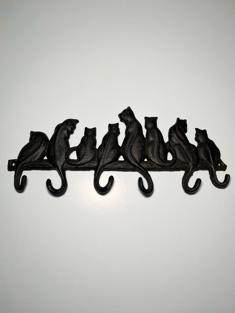 Cast Iron Cat Wall Hook Rack | Vintage Style Cat Lover Decor